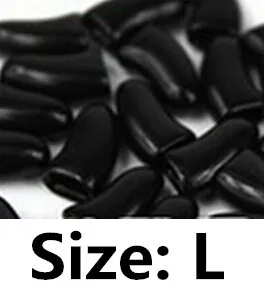 Black L 20 шт./партия, насадки на Когти для кошек, кошек, для ухода за ногтями, для пола, защита когтей, мягкие колпачки для лап, мягкие колпачки для ногтей для кошек - Цвет: Black L