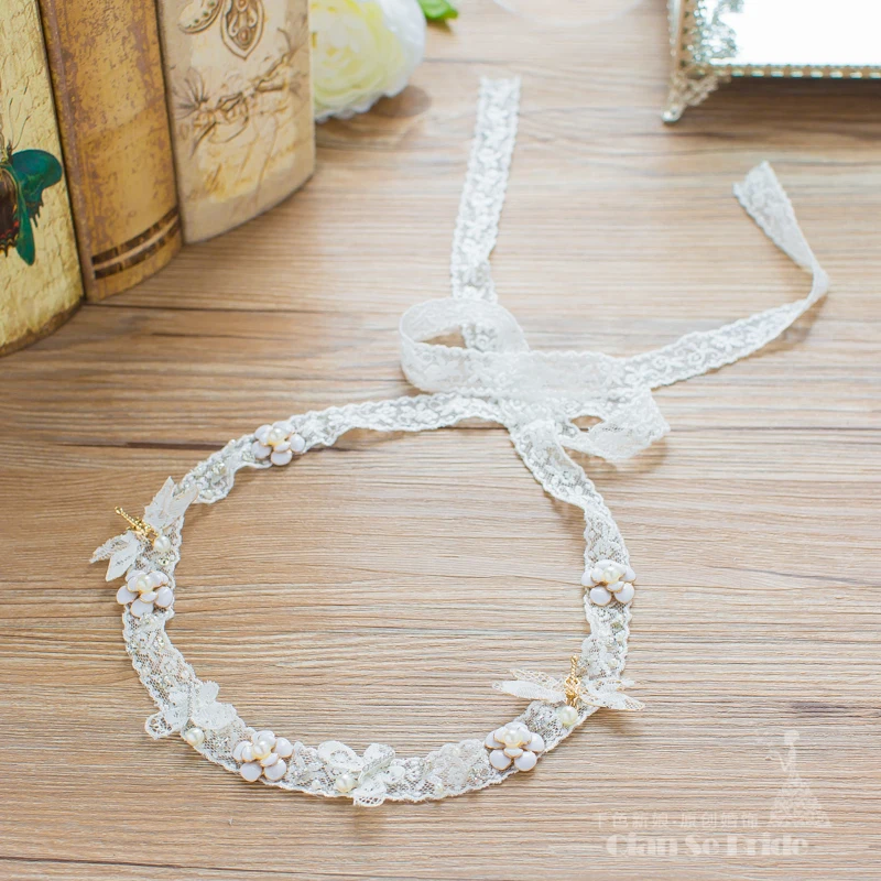 Элегантный Прозрачный Кристалл повязка Свадебный Мягкая Сеть ручной белый