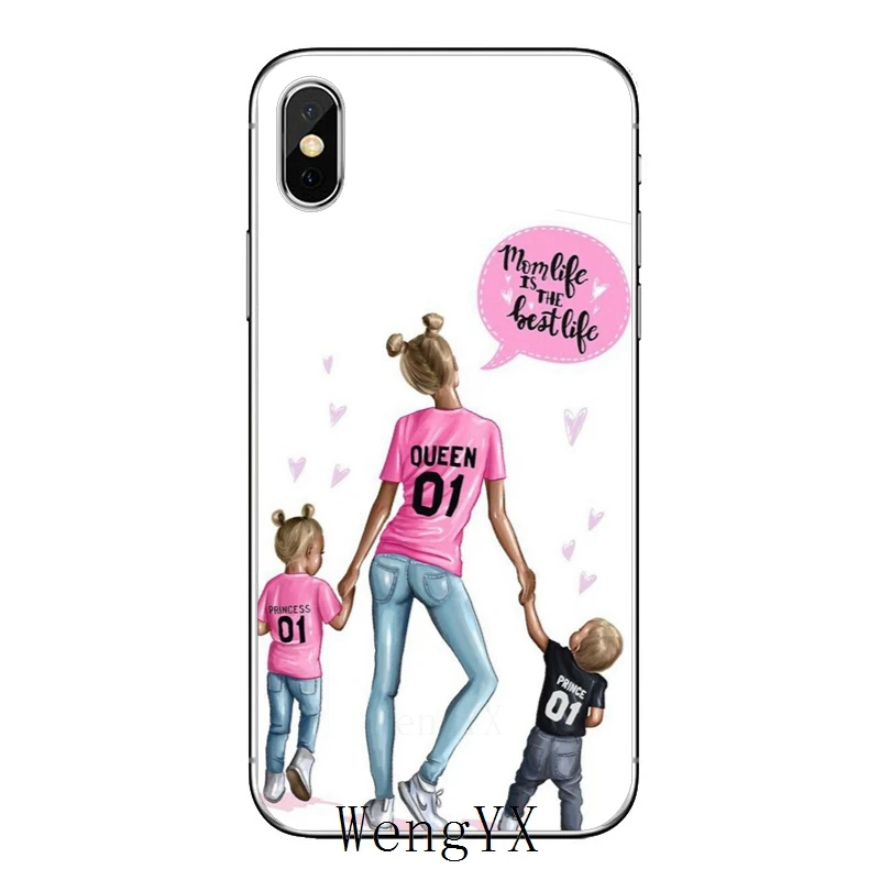 Платье принцессы супер или «I Love MaMa» для мам и дочек, для Nokia 2,1 3 3,1 5 5,1 6 7 plus, 8, 9, htc один A9 M10 M8 M9 E9 Desire U11 мягкий чехол для телефона из ТПУ
