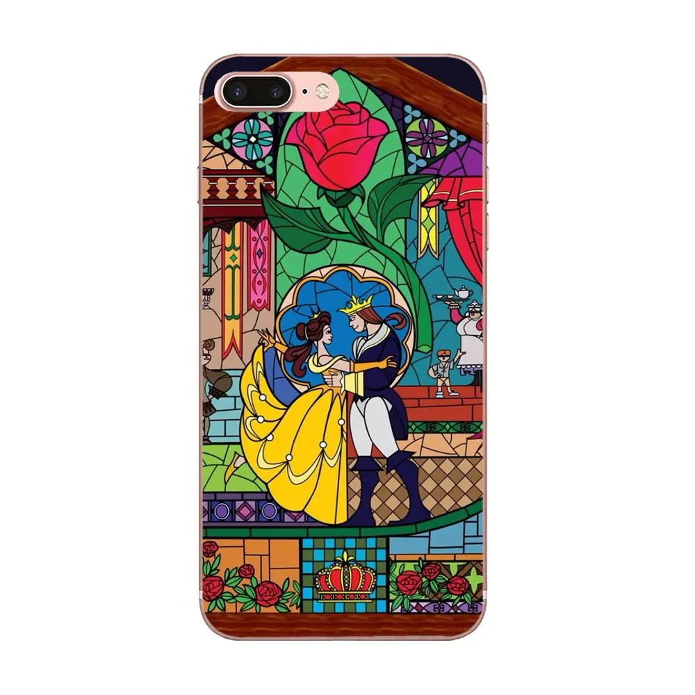 Мягкий TPU мобильный телефон для Apple iPhone 4 4S 5 5C 5S SE 6 6S 7 8 Plus X XS Max XR Beauty And The