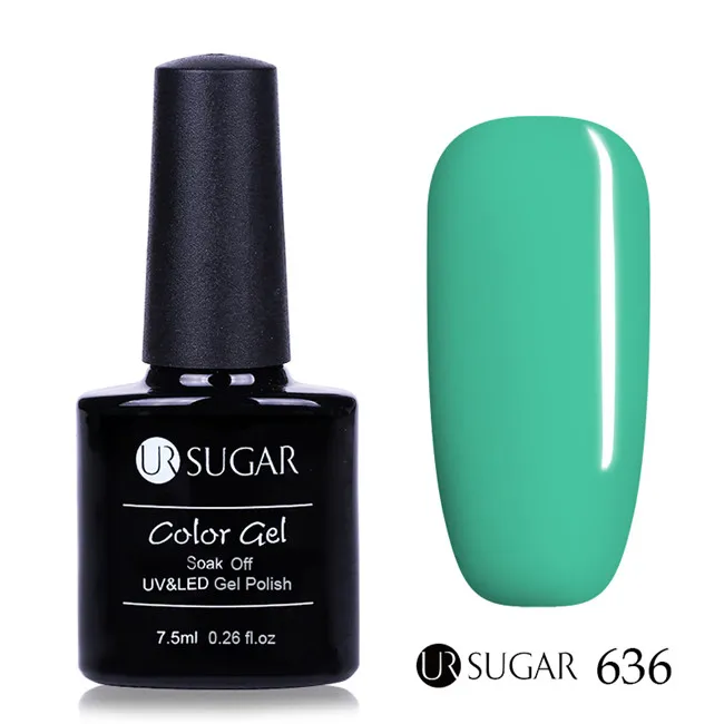 636 Ur Sugar УФ-гель для ногтей светодиодный светильник Гель-лак чистые цвета Полупостоянный Гель-лак праймер для ногтей базовое верхнее покрытие - Цвет: 636
