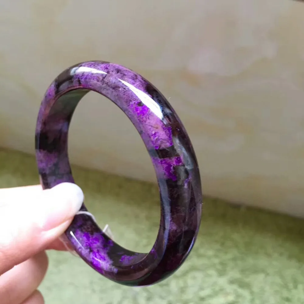 Genuine Natural Sugilite Gemstone Crystal Woman Bangle Inner Diameter 58mm AAAAA 12x8mm Drop Shipping | Украшения и аксессуары