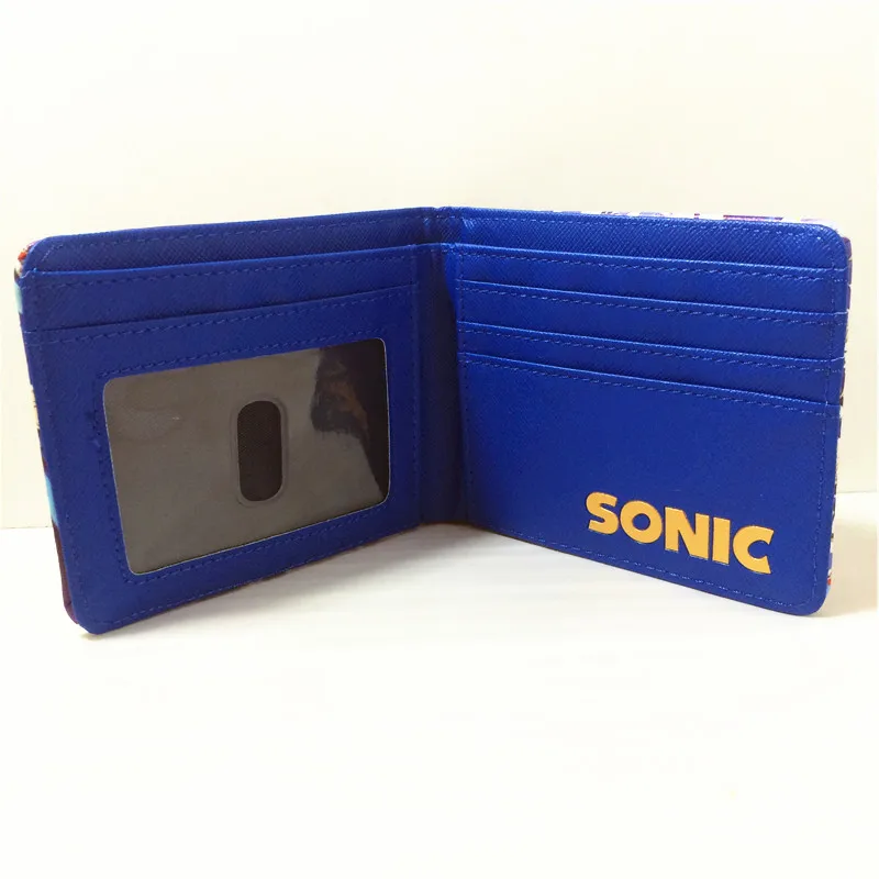 2018 аниме мультфильм кошельки игры Sonic кошелек из искусственной кожи тонкий для