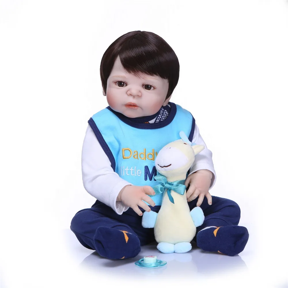 NPK57CM полное виниловое покрытие силиконовая кукла reborn baby игрушка новорожденные дети принцесса кукла подарок на день рождения праздник игровой домик для сна игрушка