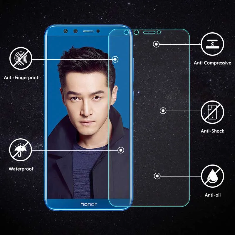 Стеклянная пленка для экрана Huawei Honor 9 Lite 8 Pro 8X View 10 7X закаленное стекло 9H HD 6C 6A