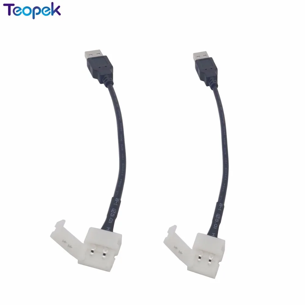 USB Светодиодная лента Разъем 8 мм 10 2pin без сварки светодиодный разъем 15 см кабель