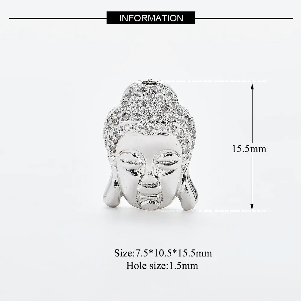 5pcs/lot Ultra light copper zircon bracelet fashion male Buddha beaded accessories SLFA025