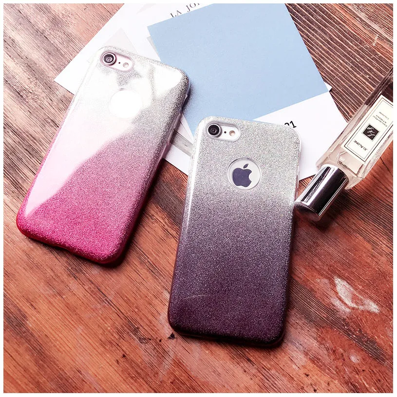 Яркий блестящий чехол для iphone X XR XS MAX 10 мягкий ТПУ с постепенным изменением цвета 7