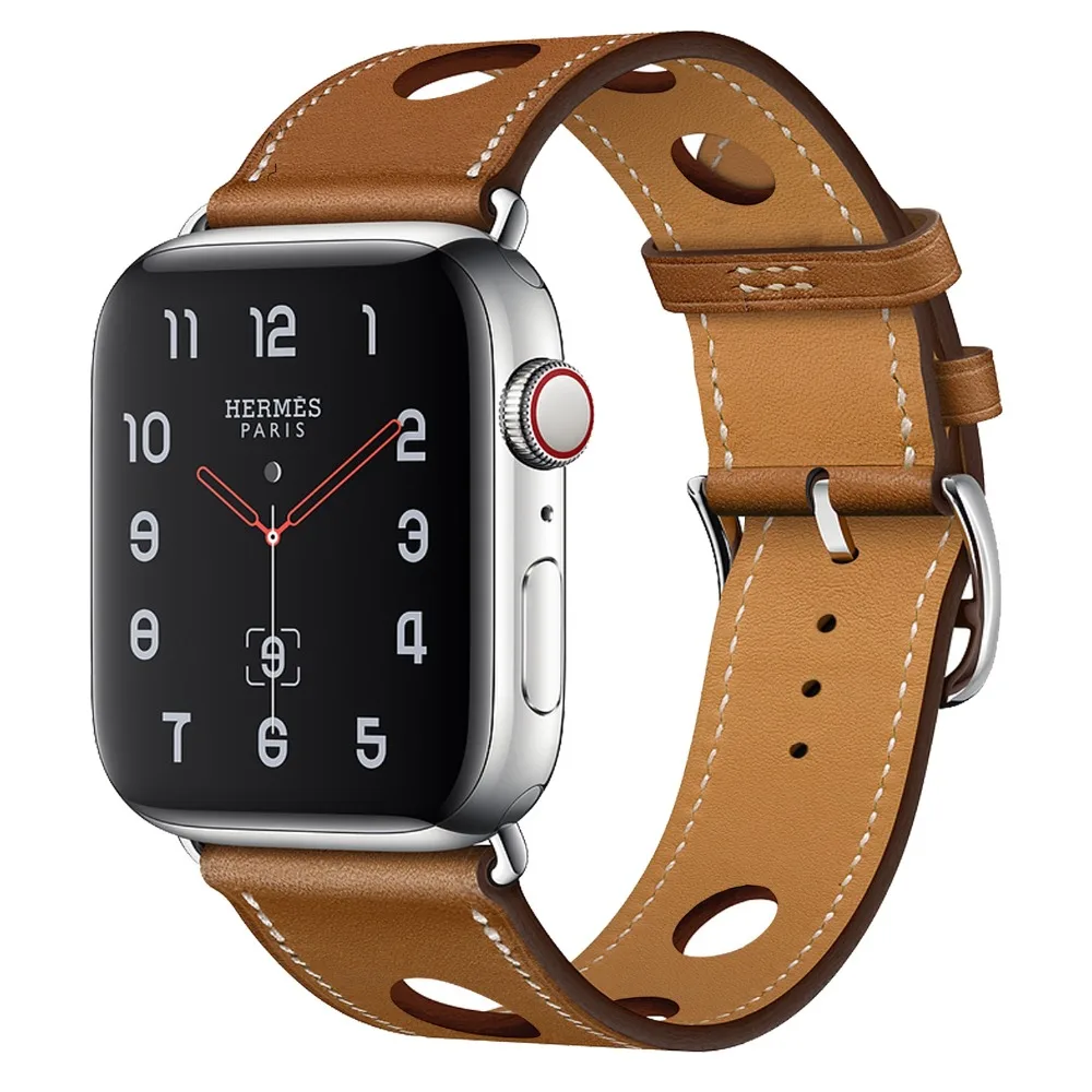 Ремешок кожаный для Apple Watch браслет iWatch Series 4 3 2 1 44 мм 38 40 42 мм|Ремешки часов| |