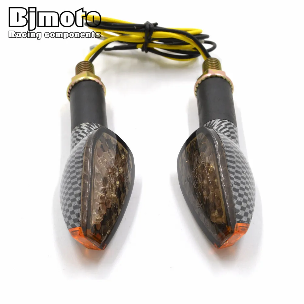 bjmoto2 pcs/ Pair Motorcycle LED Turn Signal Light High Quality Indicator Color Amber Blinker Lights Tourner les lumieres |