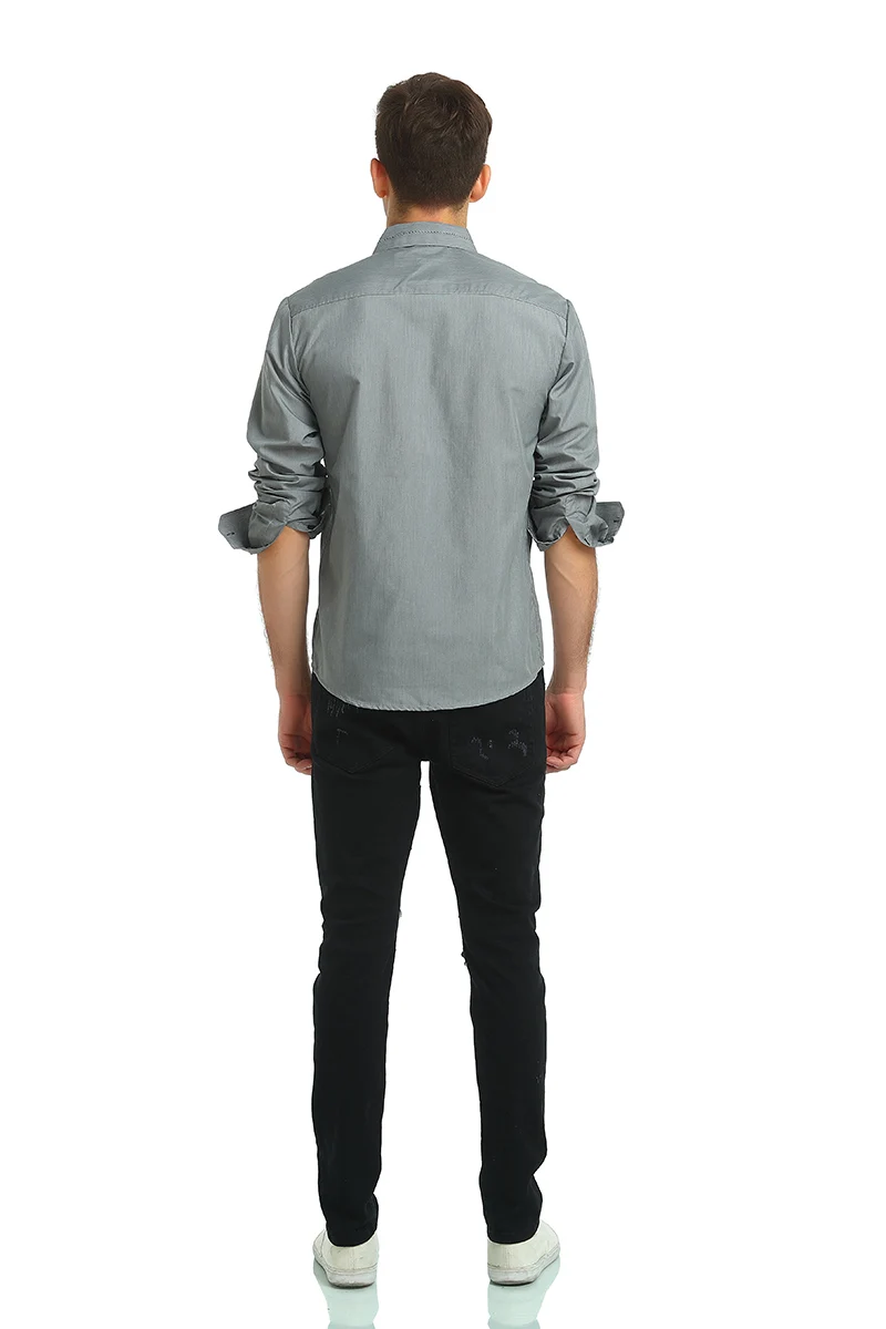 2017 новая модная брендовая мужская рубашка Camisa Masculina с длинным рукавом