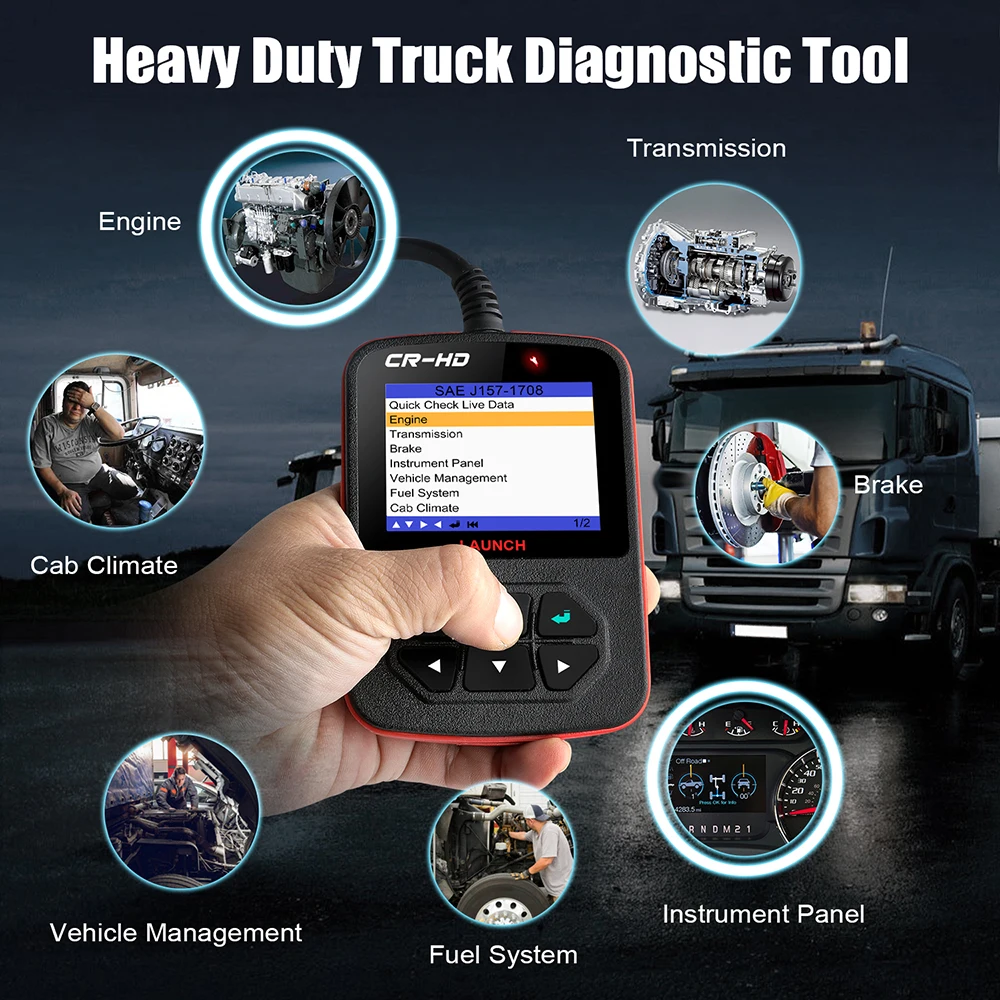 Старт Creader CR HD OBD2 сканер Heavy Duty Truck автомобильный диагностический инструмент