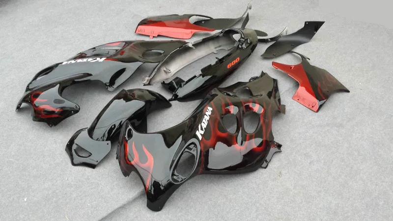 Мотоцикл обтекатель комплект для SUZUKI GSX600 750F 96 98 00 05 GSX600F GSXF750 1996 2006 Топ Красный