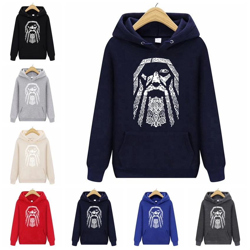 Новый бренд Odin Vikings Мужские весенние толстовки с капюшоном уникальная одежда