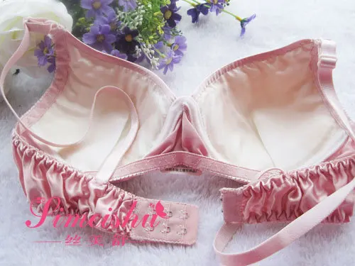 Бюстгальтер из чистого шелка двухсторонний натуральный шелк тонкая губка 100%