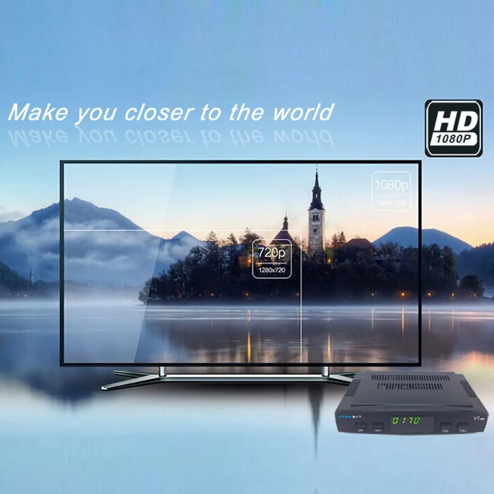 Freesat V7 1080 P DVB-S2 ТВ коробка приемник цифрового видео вещания Декодер каналов
