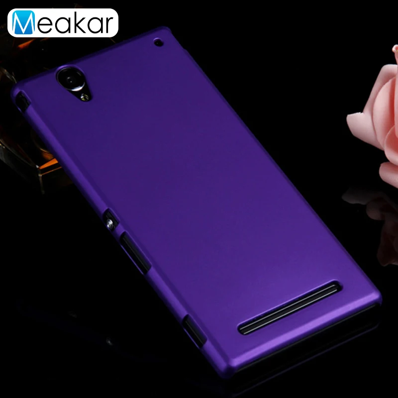 Coque 6.0For sony Xperia T2 Ультра чехол для sony Xperia T2 Ultra Dual D5303 D5322 D5306 телефона чехол-лента на заднюю панель - Цвет: purple