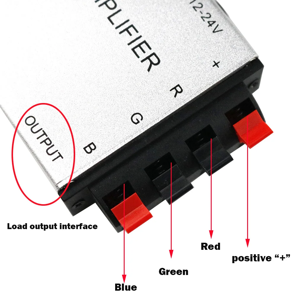 LED RGB Amplifier DC12-24V 3 Channel Output Power Repeater Console Aluminum Controller for SMD 5050 3528 rgb Light Strip 1pc | Лампы и