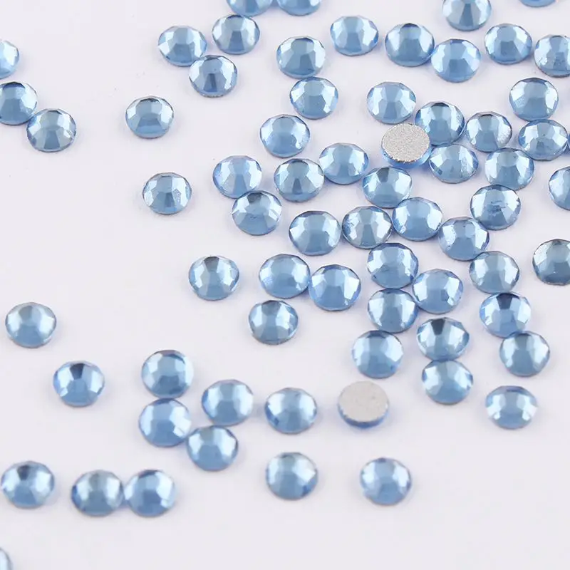 

SS12 25 Colors 3D Nail Art Glass Rhinestone Non Hotfix Flatback Glue On Rhinestones For DIY Nail Art