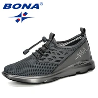 bona 2019 new popular style men casual shoes men outdoor sneakers male mesh flats loafers slip on big size breathable trendy