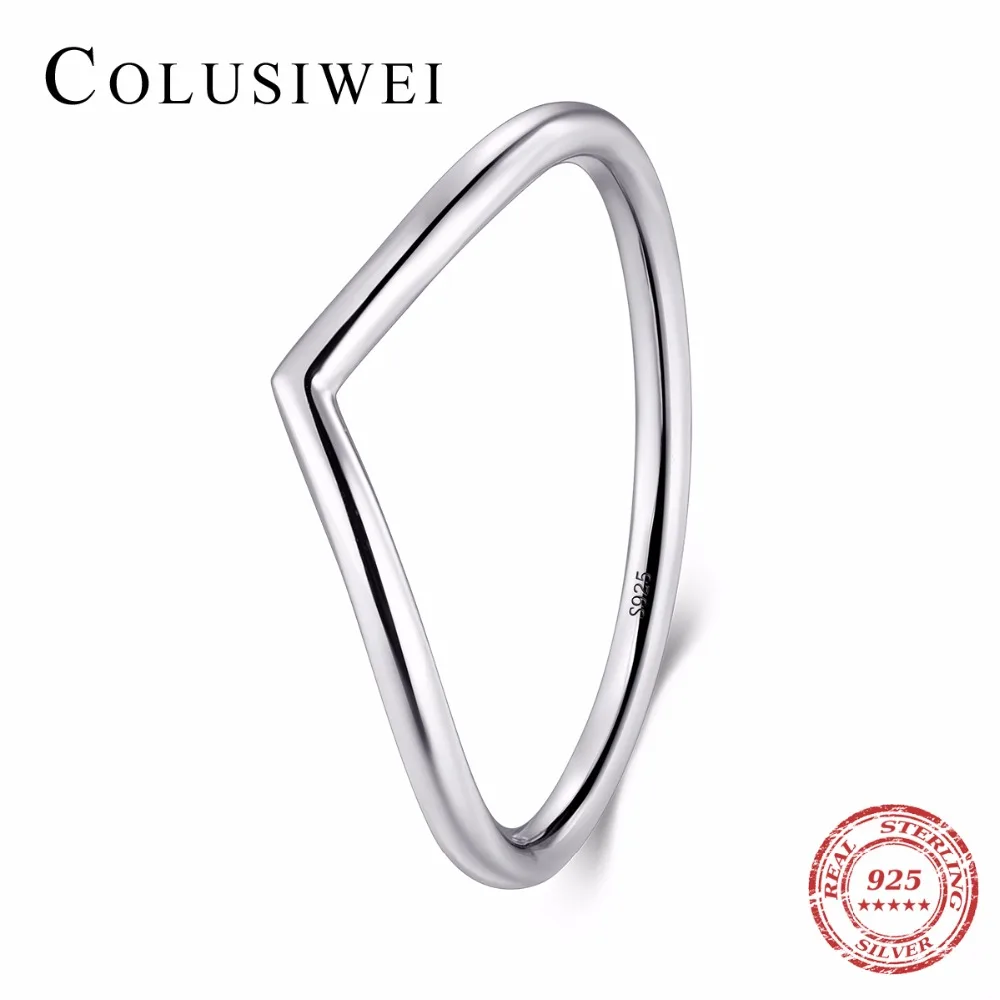 COLUSIWEI прозрачный CZ стекируемые Модные свадебные украшения Твердые 925