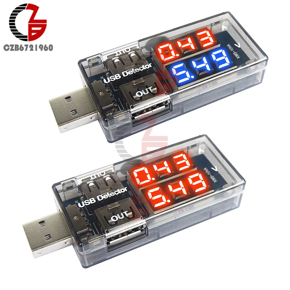 С двойным выходом USB зарядное устройство Доктор светодиодный цифровой вольтметр