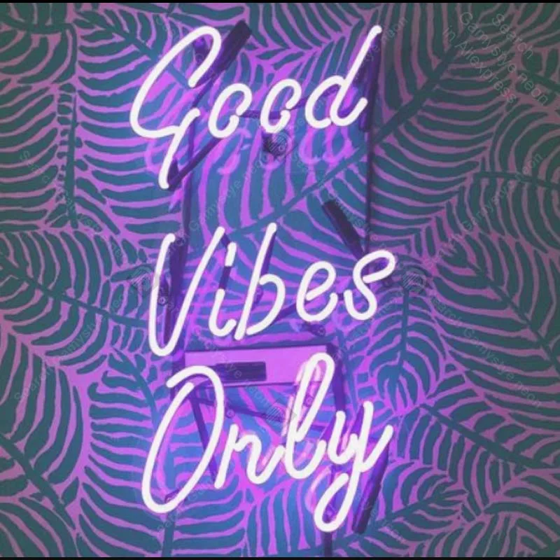 Неоновая вывеска для good vibes только неоновая лампа знак ручной работы подарки