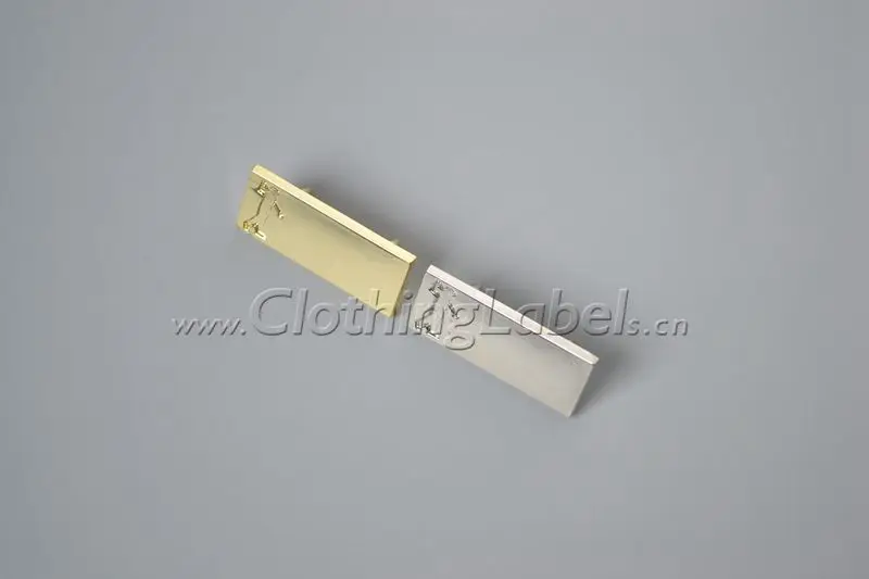 

Custom metal labels for bag, clothing, shoes, debossed logo, zinc alloy material, gunmetal color, accept small order