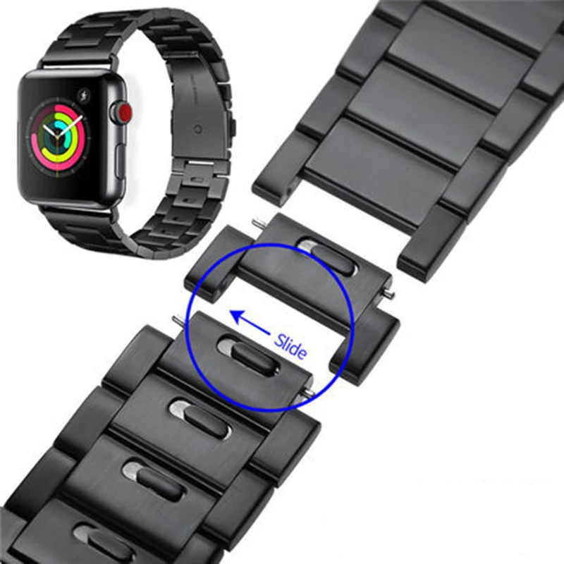 HOCO 44 мм 42 мм 40 мм 38 мм браслет Meatl ремешок для Apple Watch Series 5 4 3 2 1 с двойной кнопкой Бабочка Складная пряжка