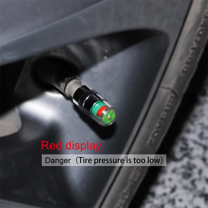 

RETFGTU 4PCS Car Tyre Tire Pressure Gauge Indicator Monitoring Cap Sensor Car Wheel Tires Valves Diagnostic Tool