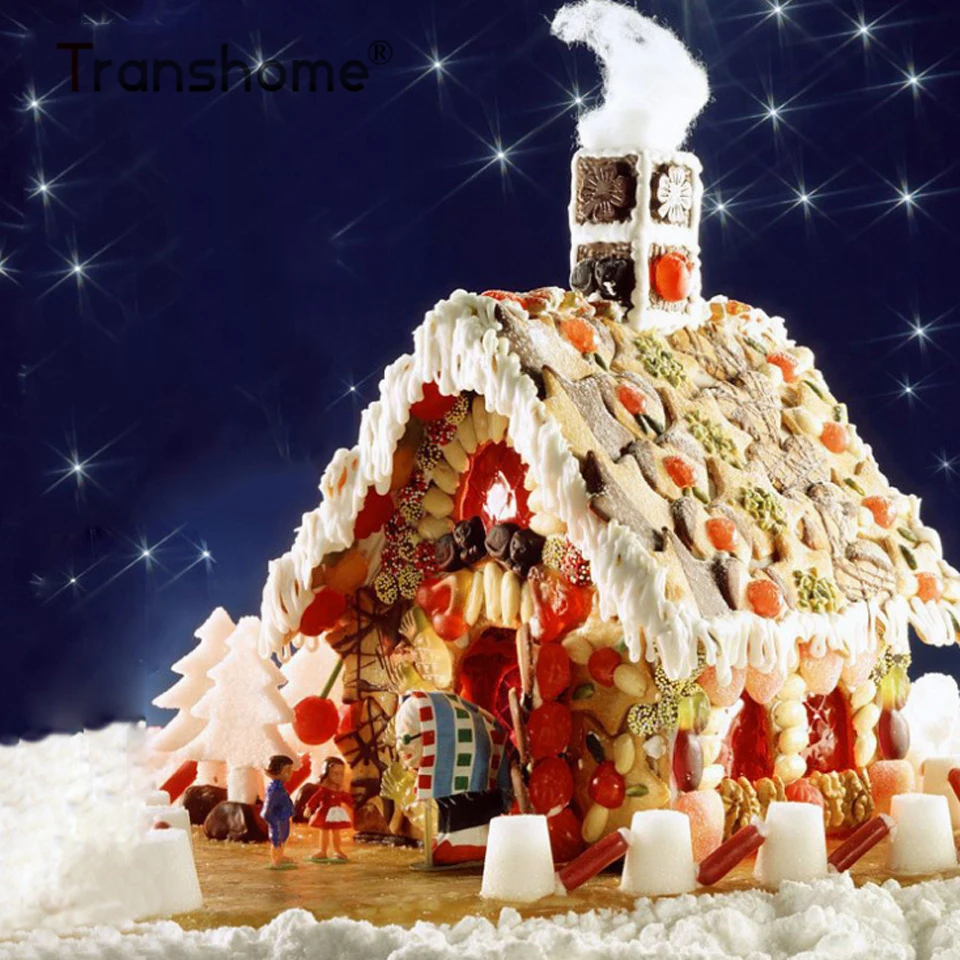 Transhome Рождественский имбирный домик 9 шт. стальной 3D дом лось формочки для печенья