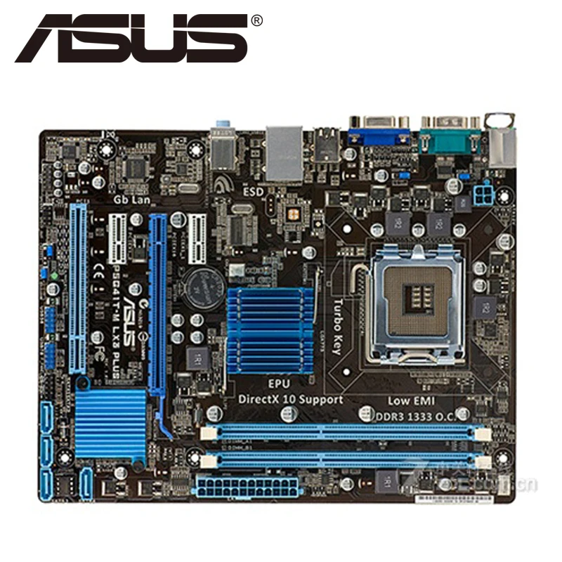 

Asus P5G41T-M LX3 Plus Desktop Motherboard G41 Socket LGA 775 Q8200 Q8300 DDR3 8G u ATX UEFI BIOS Original Mainboard On Sale