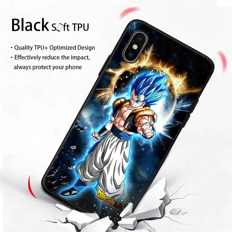 Dragon Ball Z Super DBZ Goku Модный чехол для IPhone X XR XS Max 8 7 Plus 6 6S Plus 5 5S SE чехол для телефона мягкий ТПУ чехол Etui
