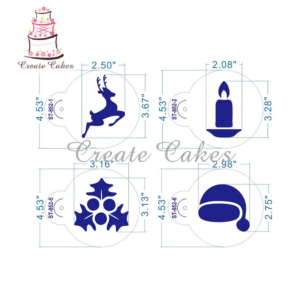 Трафареты для кекса трафареты украшения торта 8 шт./компл.|cake stencil|stencil for cookiescupcake