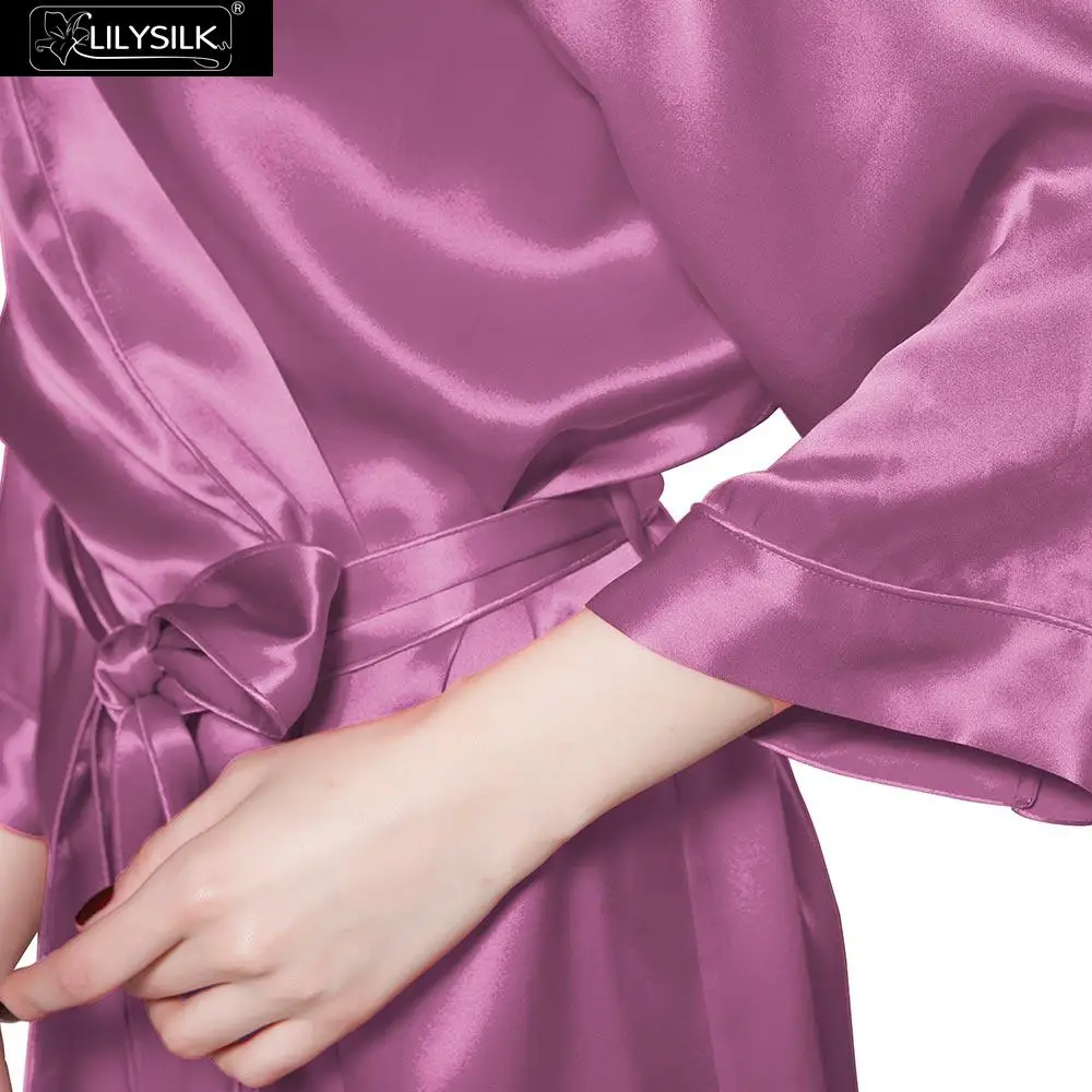 LilySilk халат пижамы кимоно женские шелковые костюм домашняя одежда для женщин