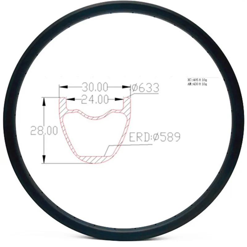 Бесплатная доставка Графеновый углеродный обод mtb 29er XC 30mmX28mm бескамерный