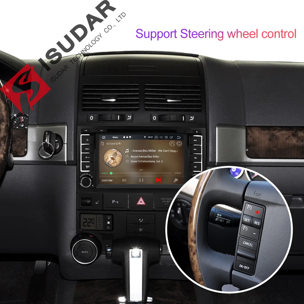 Isudar Автомобильный мультимедийный плеер Android 8.1.0 2 Din DVD Авторадио для VW/Volkswagen