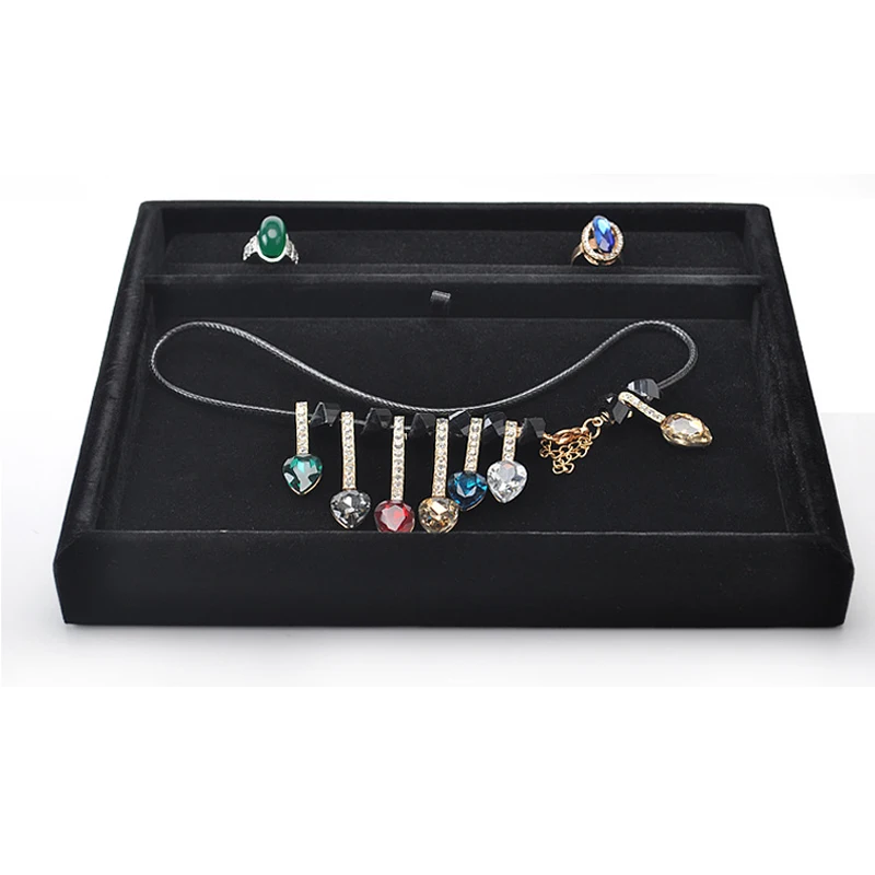 

Hot Selling New Black Pendant Jewelry Display Box Jewelry Boxes Ring Showcase Box Earring Display Stand Ring Display Holder