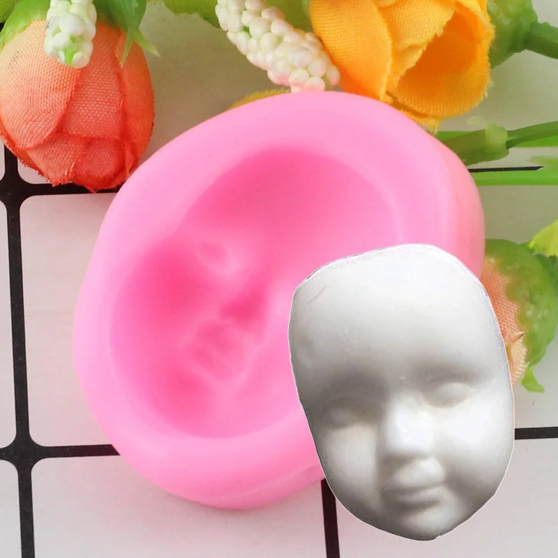3D Baby Face Силиконовая Форма Sugarcraft Инструменты для украшения тортов из мастики Полимерная глина шоколадные конфеты форма для мастики формы для мыла и глины
