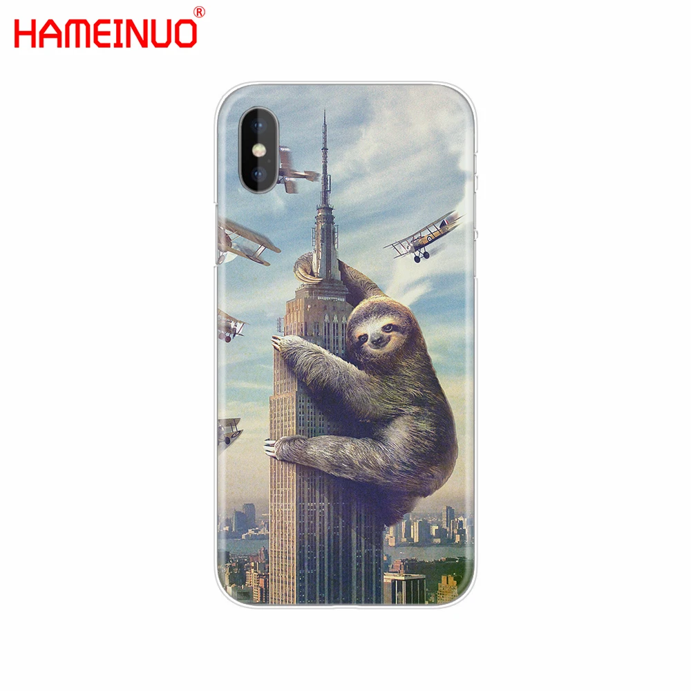Hameinuo кофеином лень животных сотового телефона чехол для iPhone X 8 7 6 4 4S 5 5S SE 5C 6S плюс - Цвет: 40152