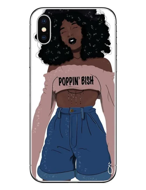 2bunz Melanin Poppin Aba Чехлы для iPhone X модные черные девушки Жесткий ПК телефон чехол 5 5S SE 6