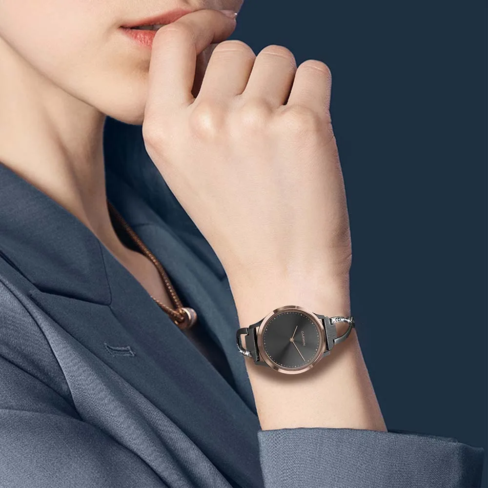 Ремешок из нержавеющей стали с бриллиантами для часов Garmin Vivomove HR / 3 3S Vivoactive 4/ 4S Venu/