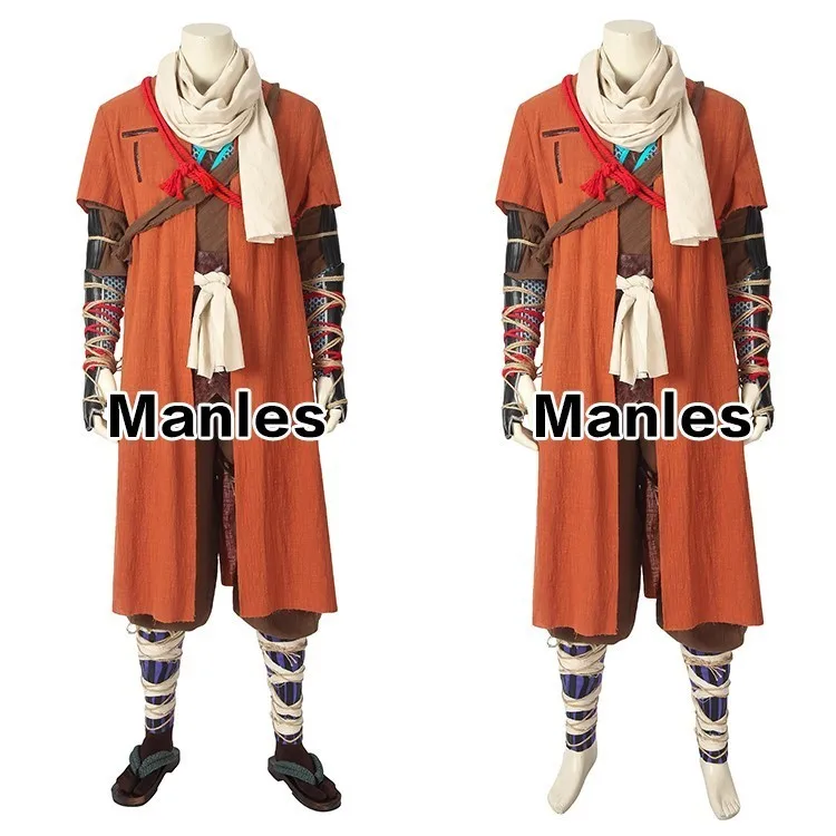 Sekiro Shadows Die Twice Costume Sekiro; Карнавальный костюм для взрослых; карнавальный костюм на Хэллоуин, Рождество, карнавал; вечерние туфли-сабо