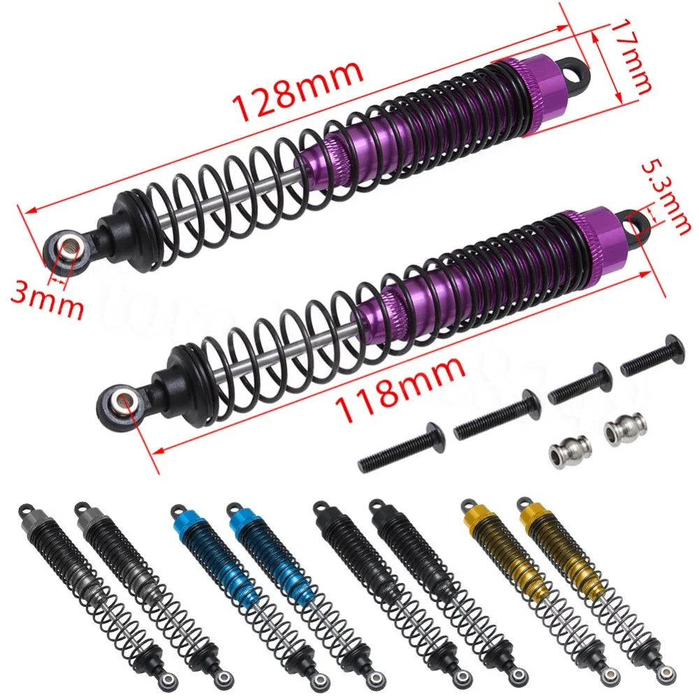 

WLtoys K949 Upgrade Parts Alloy Aluminum Rear Oil Shock Absorber 128mm For 1/10 RC Car Climbing Short Course Truck Rock Crawler
