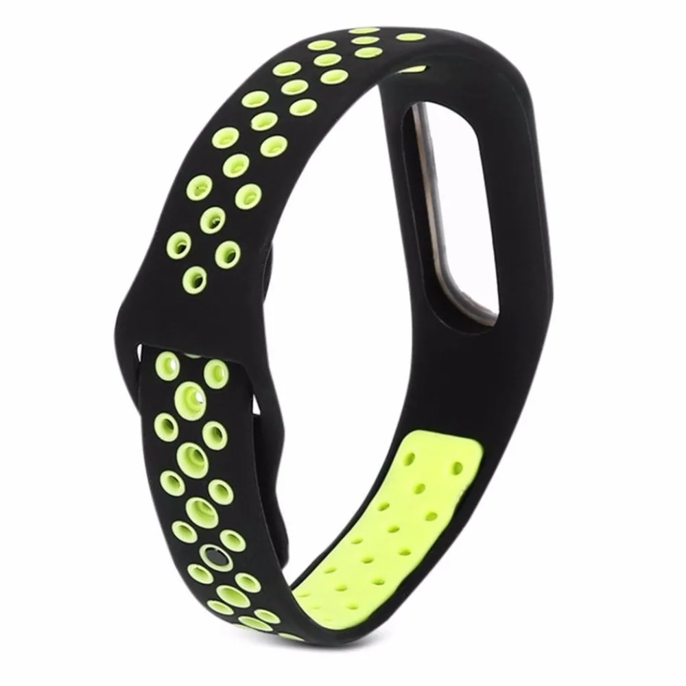Гибкий силиконовый ремешок дышащий Браслет замена Smart Band аксессуары для Mi 2