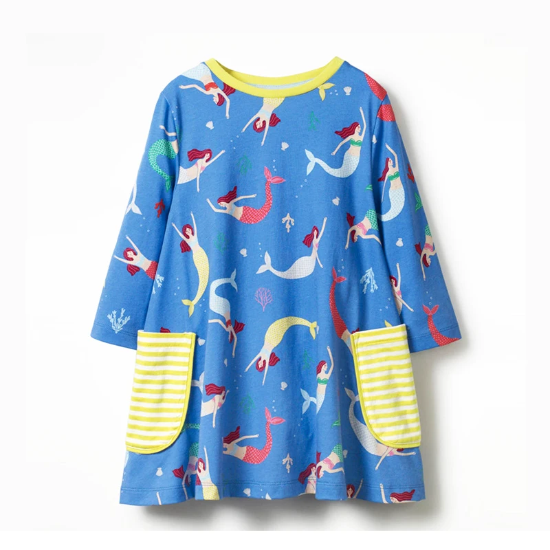 Beloved Angel Girls Dress Long Sleeve Kids Flower Dresses Children Unicorn Vestidos Autumn For Girl | Детская одежда и обувь