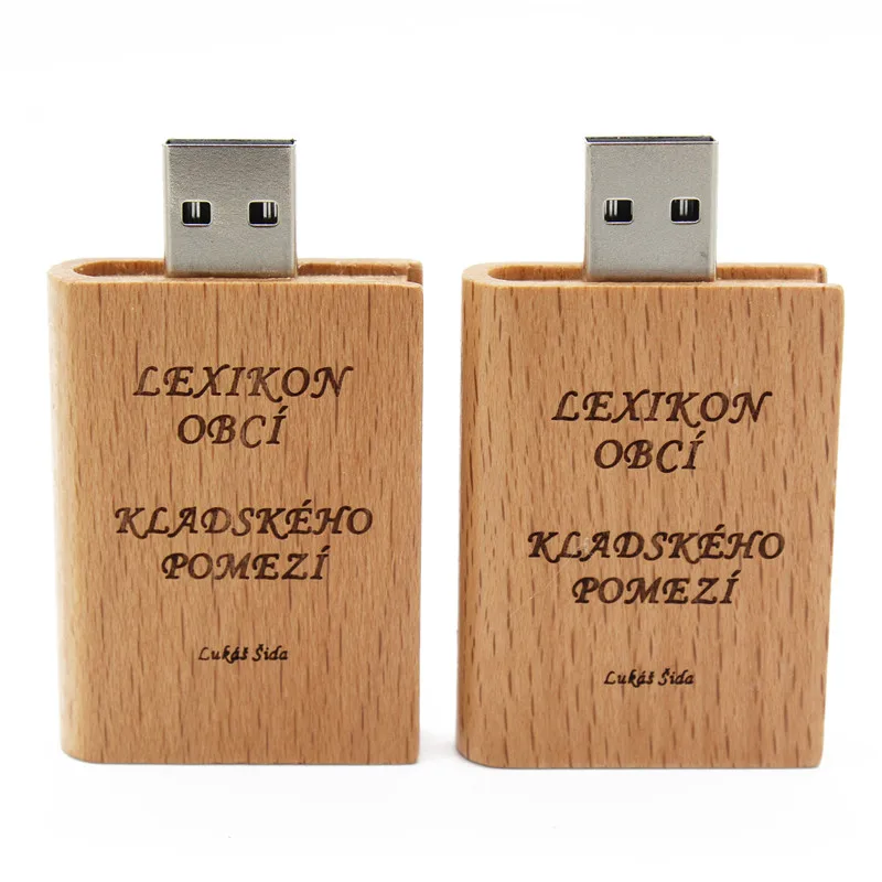 Заказная печать логотипа натуральная деревянная книга 8 Гб 16 usb флеш-накопитель 32