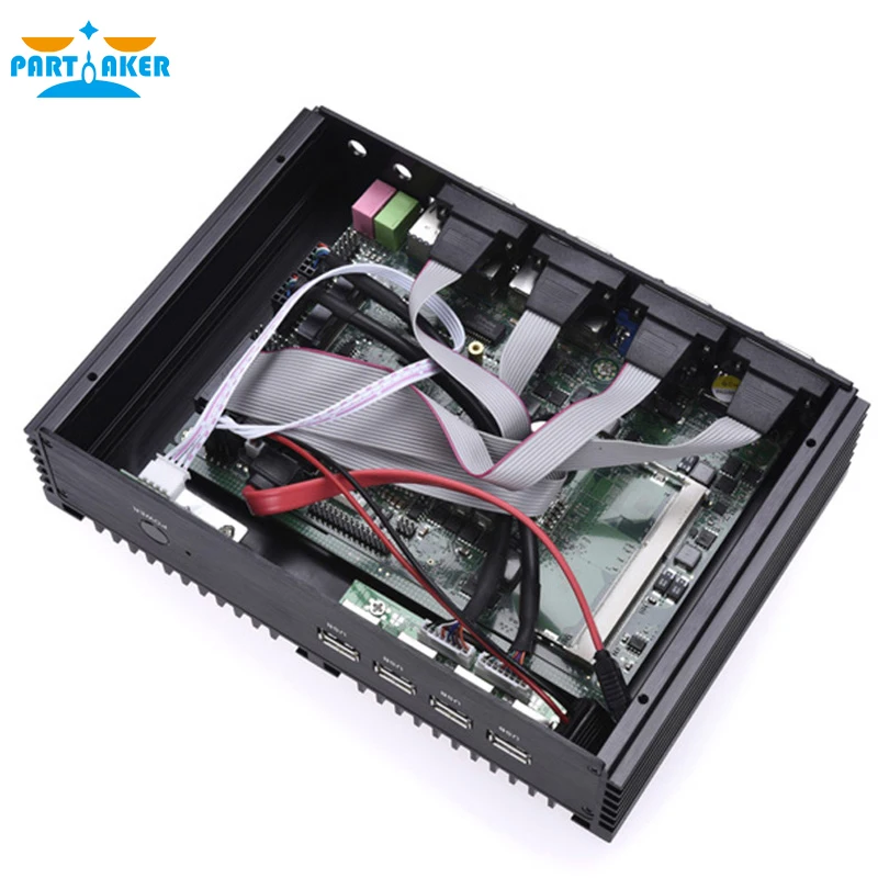 Промышленный ПК par57 I2 Intel C1007U HDMI 4 RS232 Dual NIC 2 LAN 8 USB WiFi прочный компьютер|Мини ПК| |