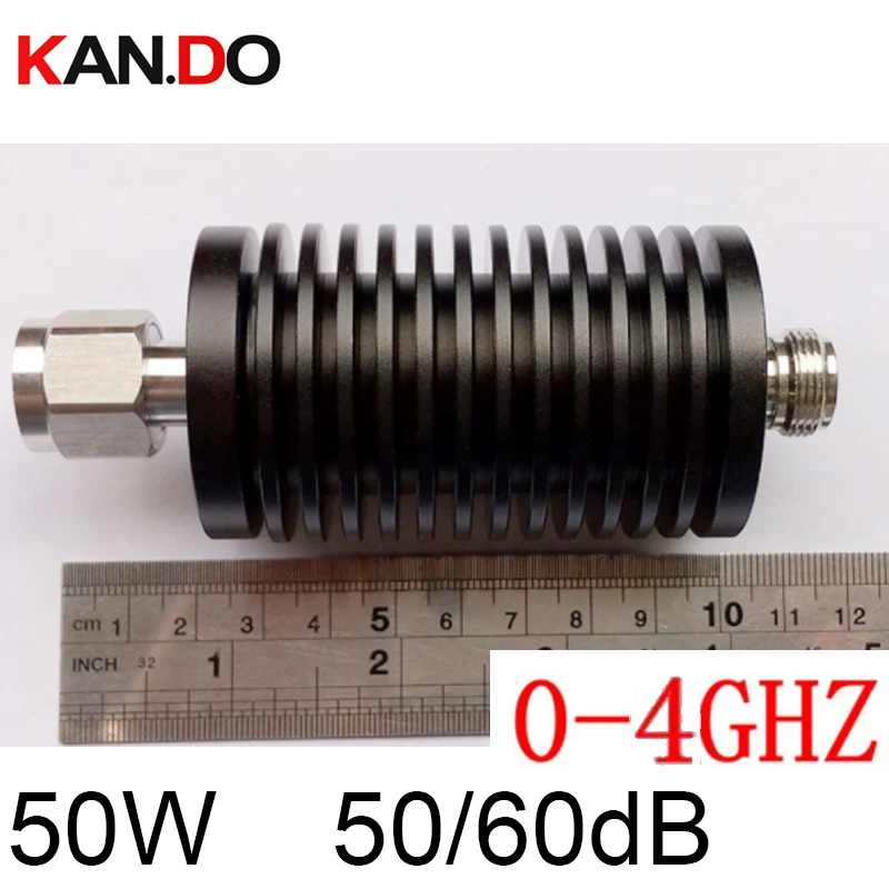 Радиочастотный аттенюатор длинный 50 Вт разъем N-male DC-4G 50/60DB фидерный коаксиальный