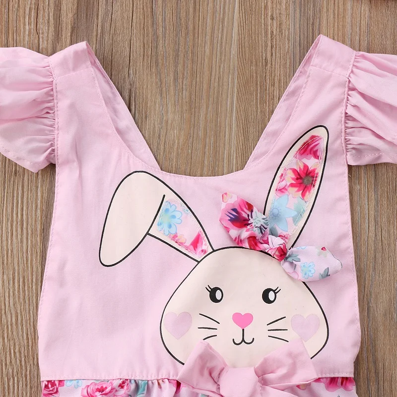 Emmababy Милая Пасхальная Цветочная Одежда для новорожденных девочек кролик без